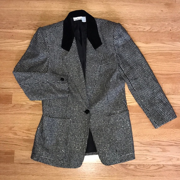 Anne Klein Jackets & Blazers - Black and White Checked Blazer
